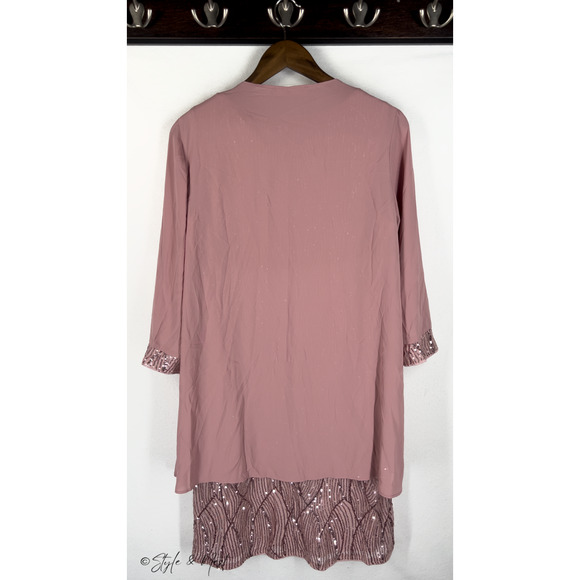 GRACE KARIN Pink Sequin Dress Holiday Party Dresses Women Wedding Shimmer NWT - Picture 6 of 8